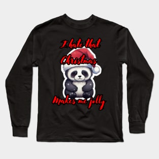 Funny Christmas Quote Panda Long Sleeve T-Shirt